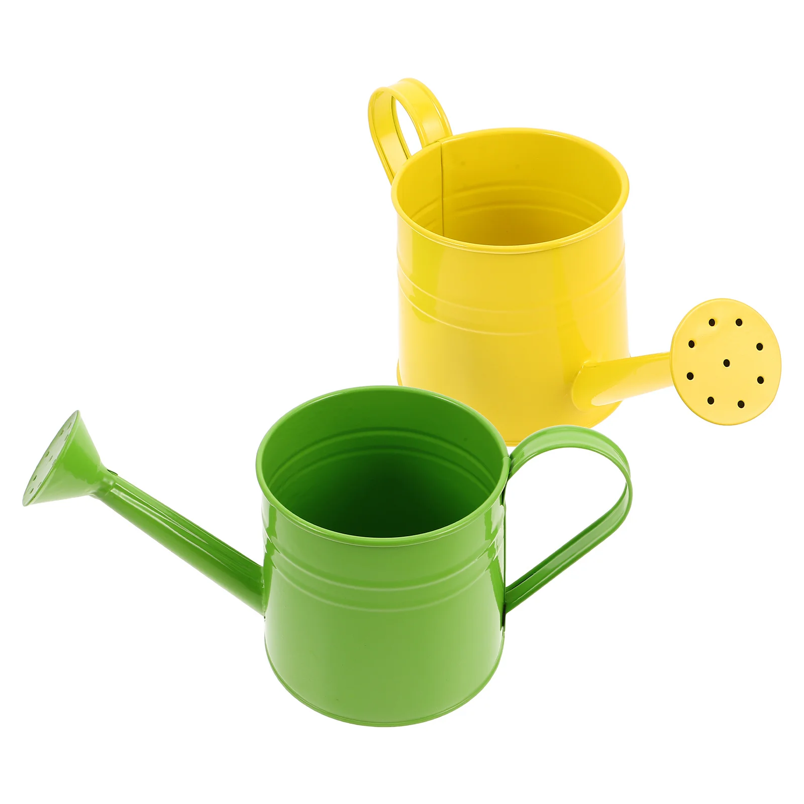 

2Pcs Metal Garden Watering Can Colored Iron Flower Watering Jug Handmade Design for Indoor Outdoor Plant Hydration Decor