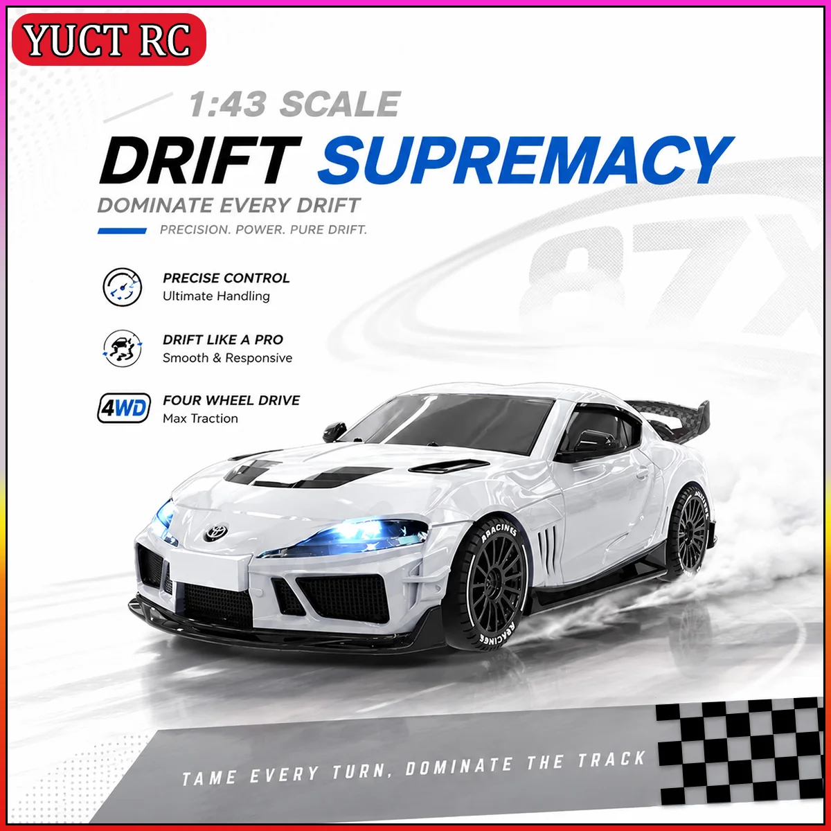 JXC SP4301 1087X Supra 1/43 Mini RC Cars 4WD Full-Scale with 2.4G