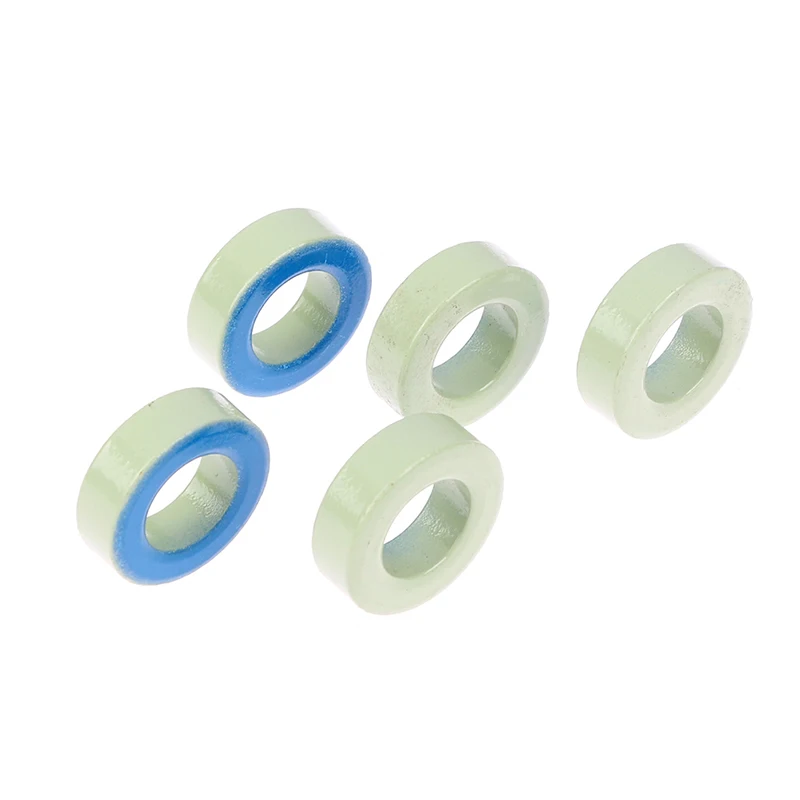 5pcs 24x14x8mm T94-52 Iron Ferrite Toroid Cores Blue Green Ring For Inductors Iron Powder Core Blue Green Ring