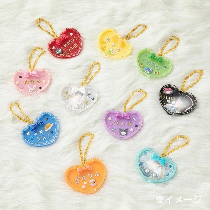 Sanrio Three-Dimensional Stickers Mymelody Pompom Purin Tuxedosam Keroppi Wishmemell Pendant Keychain Anime Figures Toys Gift