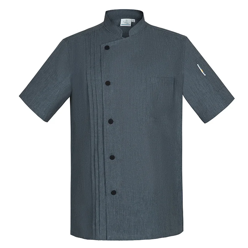 Chef Overalls Zomer Mannen Hot Pot Gebraden Vlees Shop Keuken Keuken Kleren Hotel Bakken Vrouwelijke Chef Kleding Korte Mouw