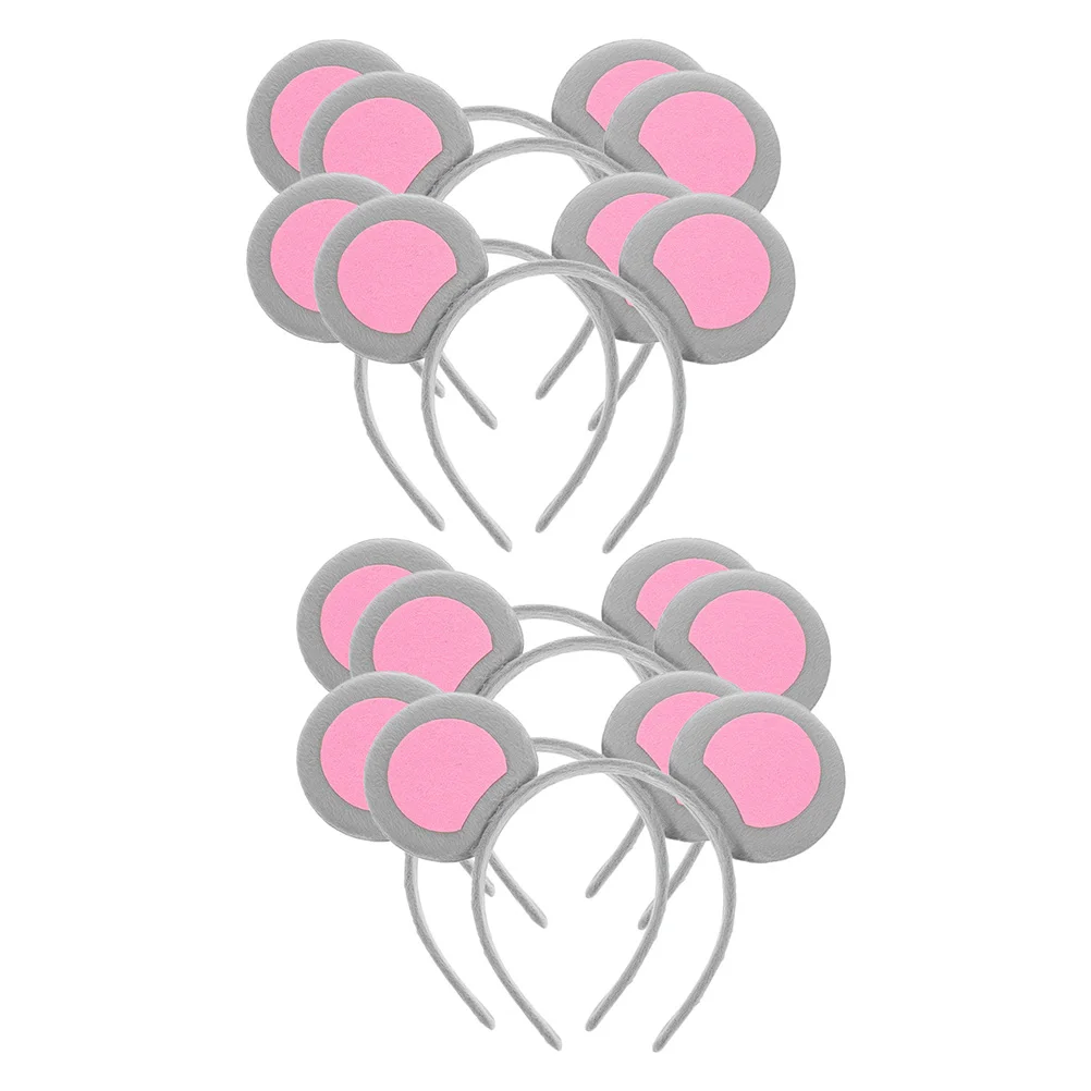 

8 Pcs Mouse Ears Headband Adult Animal Ear Headbands Halloween Costume Accessories Party Favors Cosplay Headdress Hair Tools