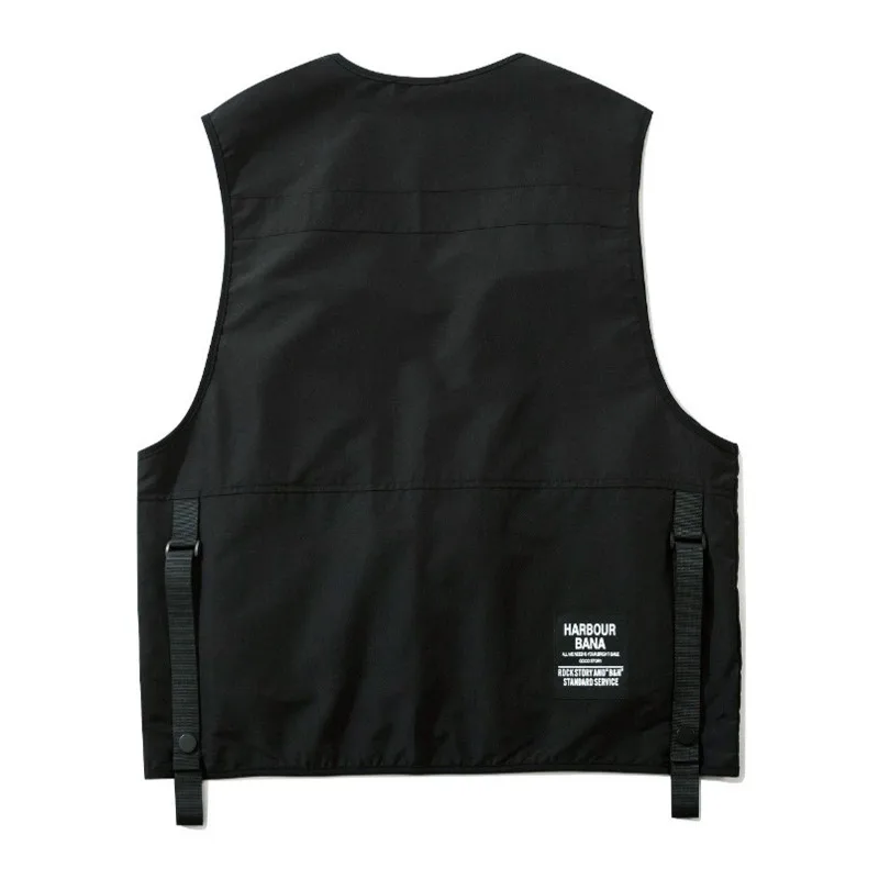 Spring mountain loose shoulder elastic workwear waterproof and breathable outdoor multi pocket versatile fashion functional vest