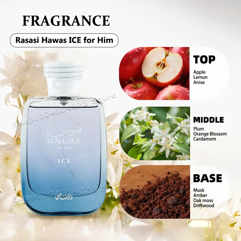 100 ml RASASI Hawas Fire EDP-Spray, langlebiges arabisches Parfüm für Männer mit einer feurigen Essenz, Parfüm der Nahen Ostenmarke