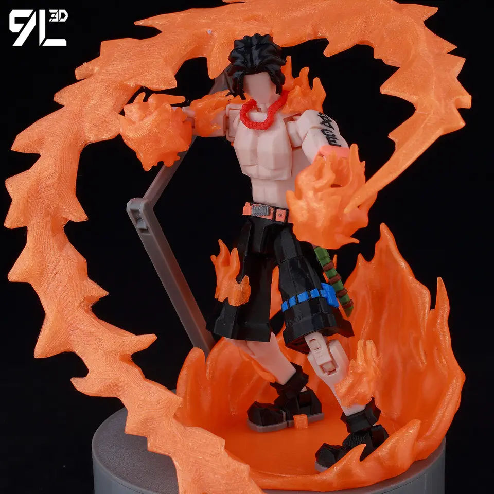 ONE PIECE フィギュア 9L3D Dummy13 OnePiece Figure Portgas D. Ace Anime Lucky13 Multi