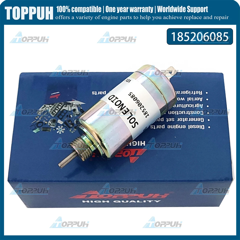 

24V 185206085 New Fuel Shutoff Solenoid 02/630300 for JCB Construction 804 803 8014 8017