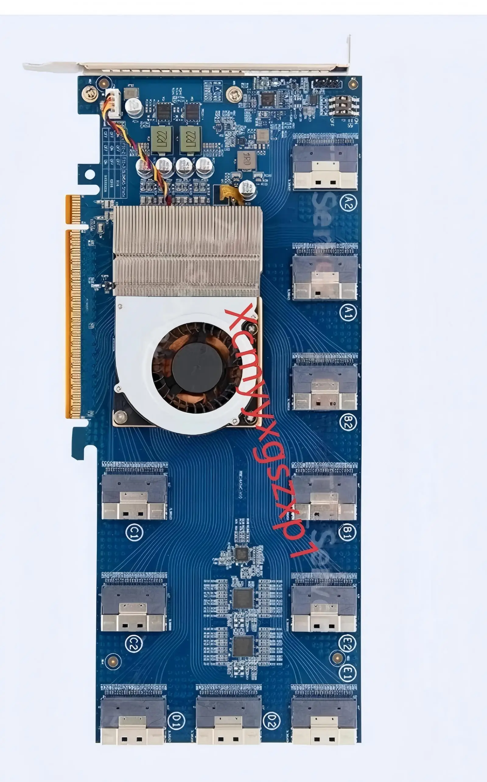 PLX88096 Expansion Card 10*SFF-8654 8I PCI-E4.0 X16 + 10*Baseplate 10*Cable X8X8