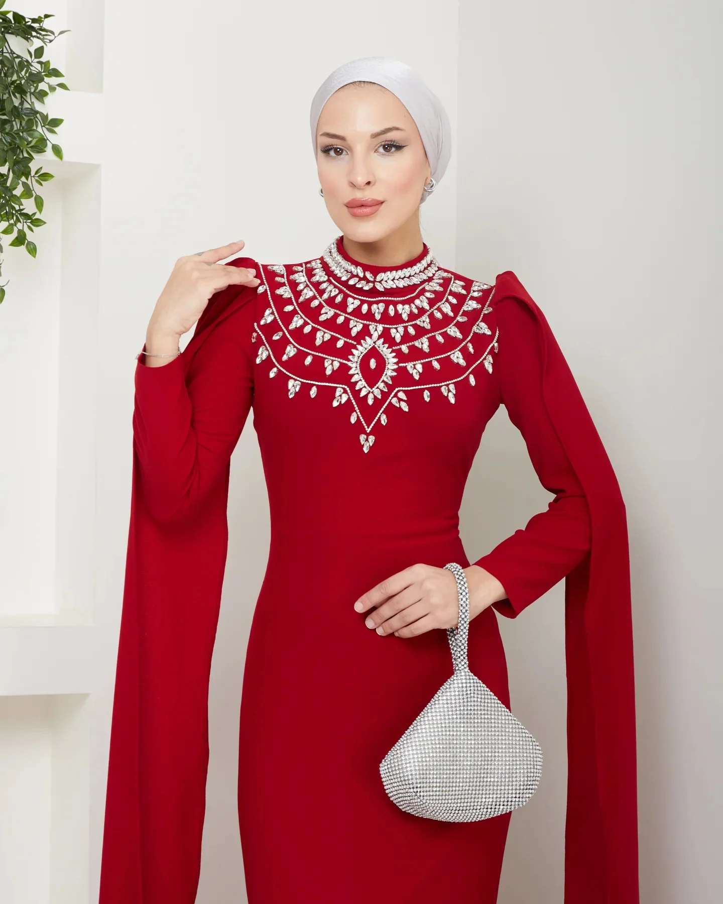 Maßgeschneiderte einfache Jersey-Paillettenmuster-Falten-Trompete-lange Kleider mit hohem Kragen, maßgeschneiderter Anlass, Homecoming Sparkle
