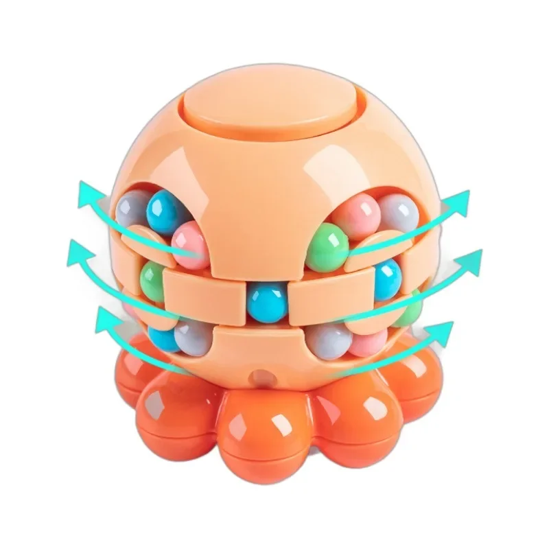 Magic Bean Cube Finger Rotating Giocattoli antistress per adulti Bambini Antistress Regali per alleviare l'ansia Puzzle