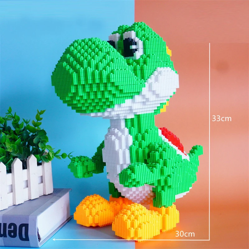 Nouveau bricolage enfants jouets dessin animé Mini dinosaure Bearbrick modèle assemblé petit bloc de construction Micro briques cadeau d'anniversaire de noël