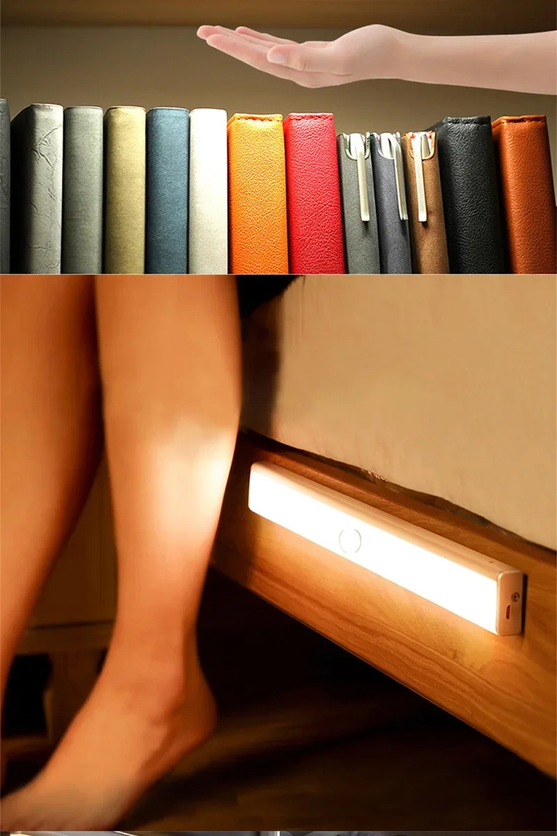 Induction Minimalist Night Light Automatic Human Body Sensing Intelligent Wardrobe Drawer Long Cabinet Light Strip