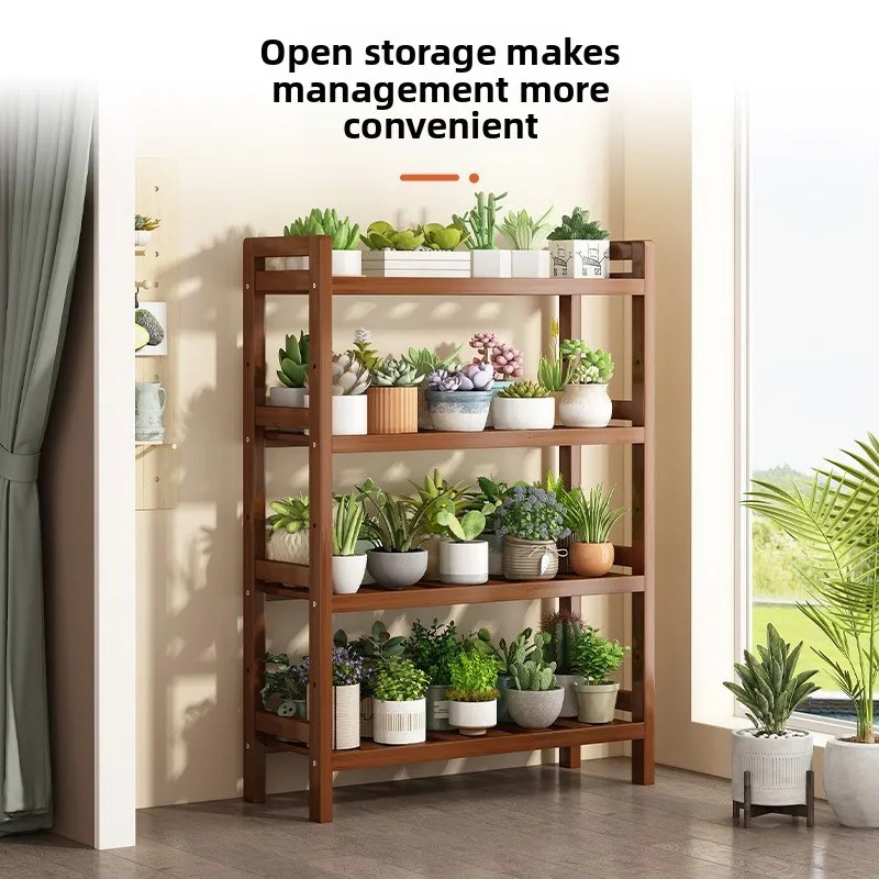 Rustic Floor Garden Plant Stand Tall Multi Tier Indoor Balcony Storage Shelving Unit Indoor Flowers Display Rack Storage Shelf