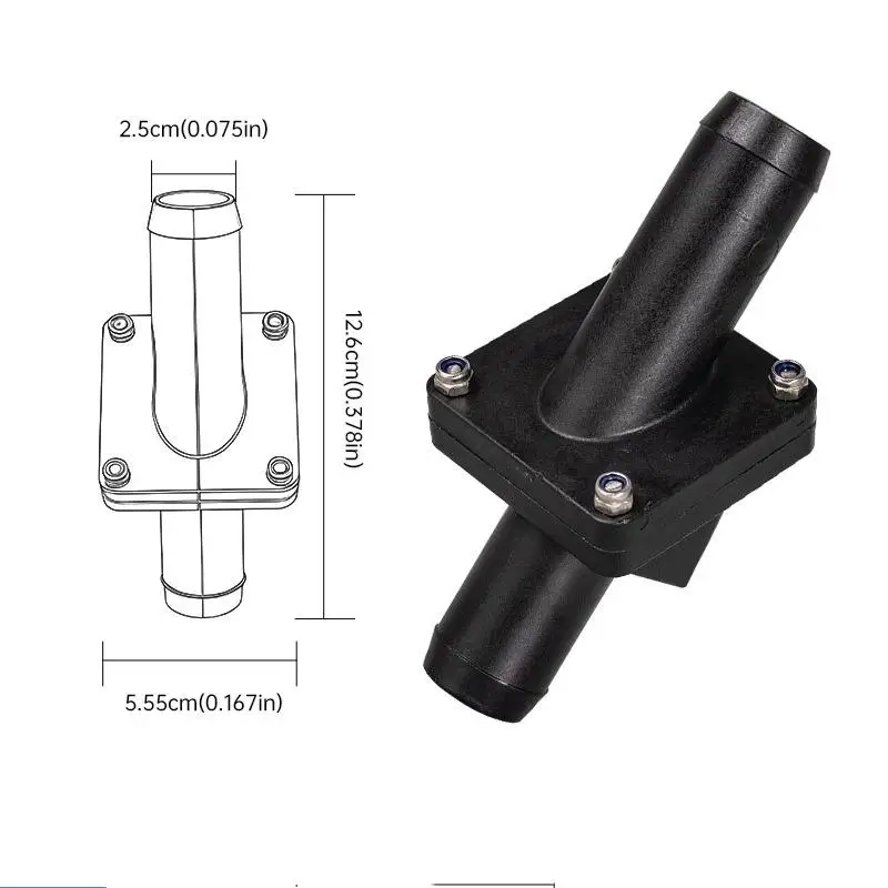 Marine Check Valve 1 Inch For Boat Yacht ABS Non Return Valve 25mm Large Drain Outlet Anti Backflow Drainage System