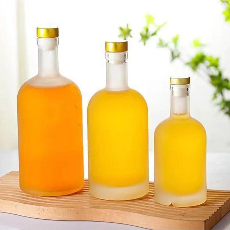 2pcs 100ml/200ml/375ml/500ml Glass Bottles With Lid For Wedding Birthday Home Party Wine bottle Juice Bottle