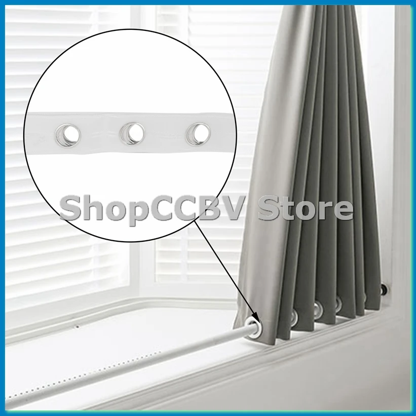5M Eyelet Curtain Tape 40 Rings Accessories Sewing Silver Curtains Blinds New-A50M
