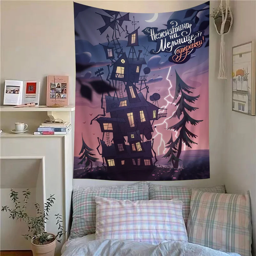 Spiel Hallo N-NEIGHBOR bunte Tapisserie Wandbehang hängen Tarot Hippie Wandteppiche Wohnheim Wand kunst Dekor