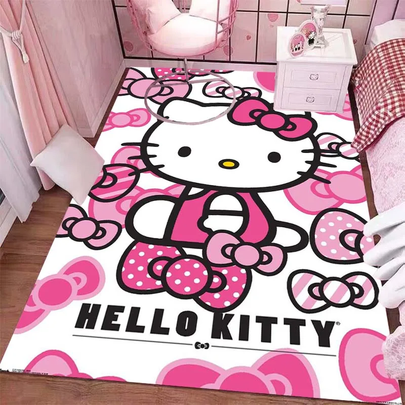 Cartoon Hello K-Kitt-y Fashion Printed Carpet Home Living Room Area Large Area Anti slip Mat Children's Bedroom Decorative Mat