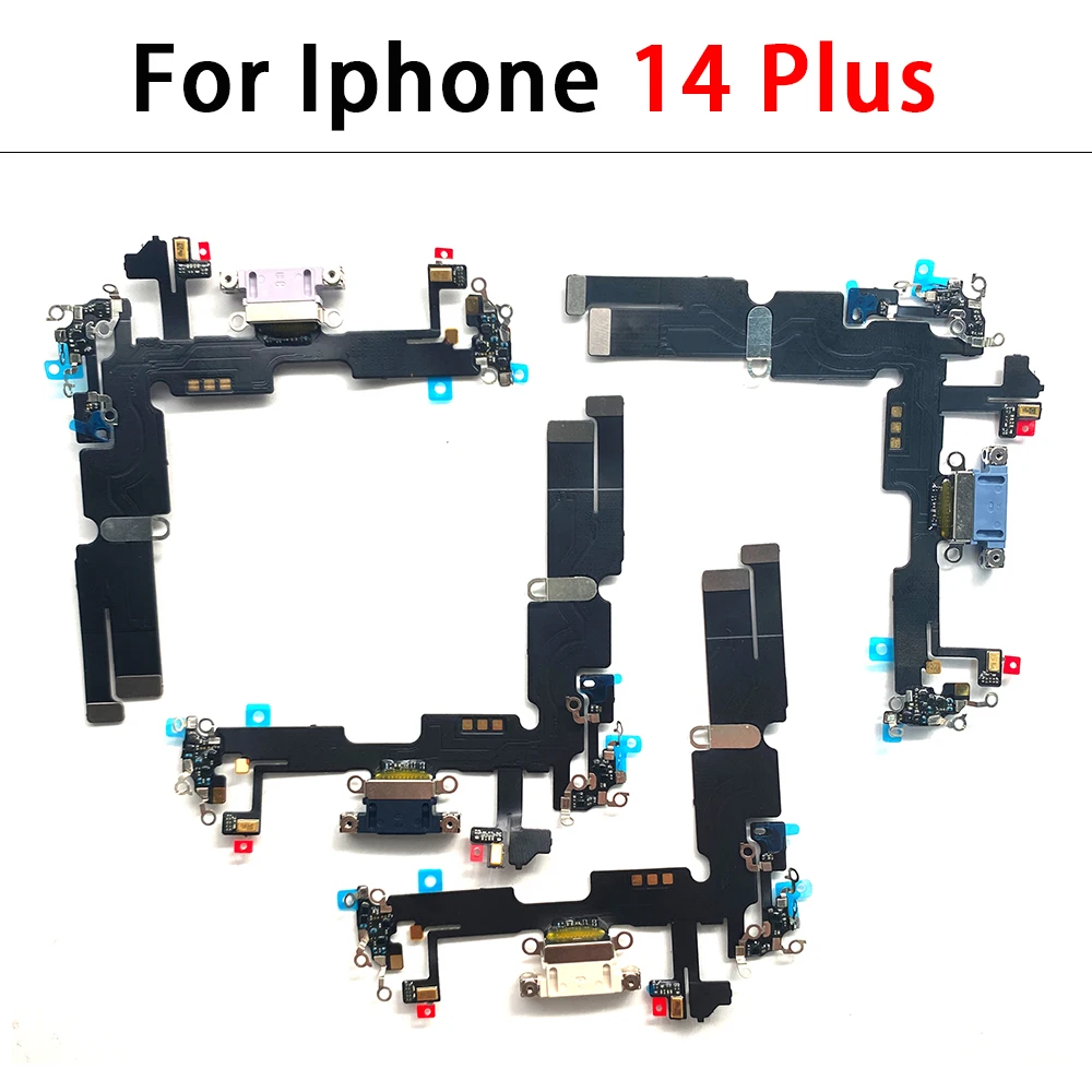 New For iPhone 14 Pro Max Plus USB Charging Port Dock Charger Connector Board With Microphone Flex Cable