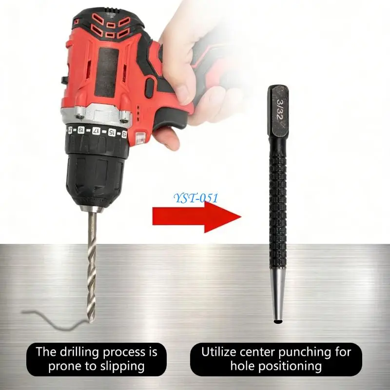 E15A Point Locator Center Featuring Nonslip Grip for Stable and Secure Drilling on Various Surfaces