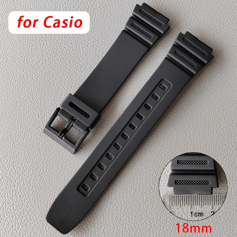 18mm Silicone Watch Strap for Casio F-91W 18mm Sport Resin Strap for F105 F108 A158W A168 AE1200 AE1300 Rubber Waterproof Band