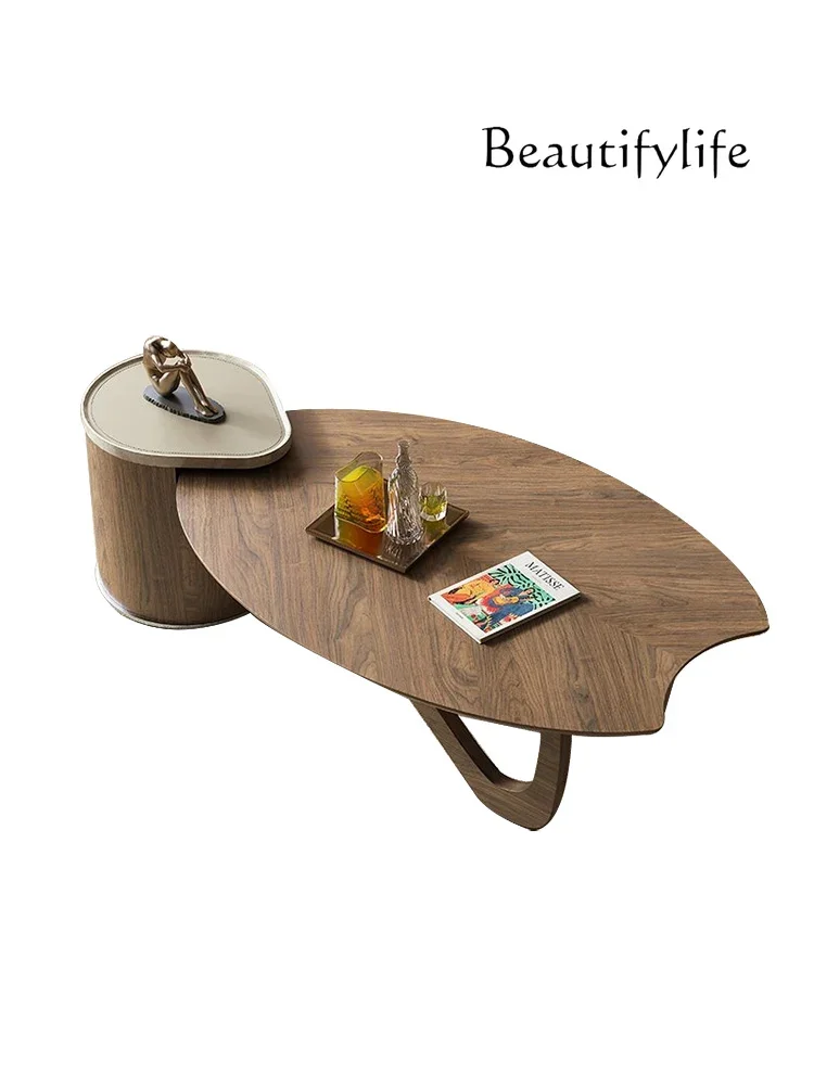 

Французский антикварный журнальный столик для гостиной, дома, роскошный элитный цвет ореха, маленькая квартира simplepara casa e decoração