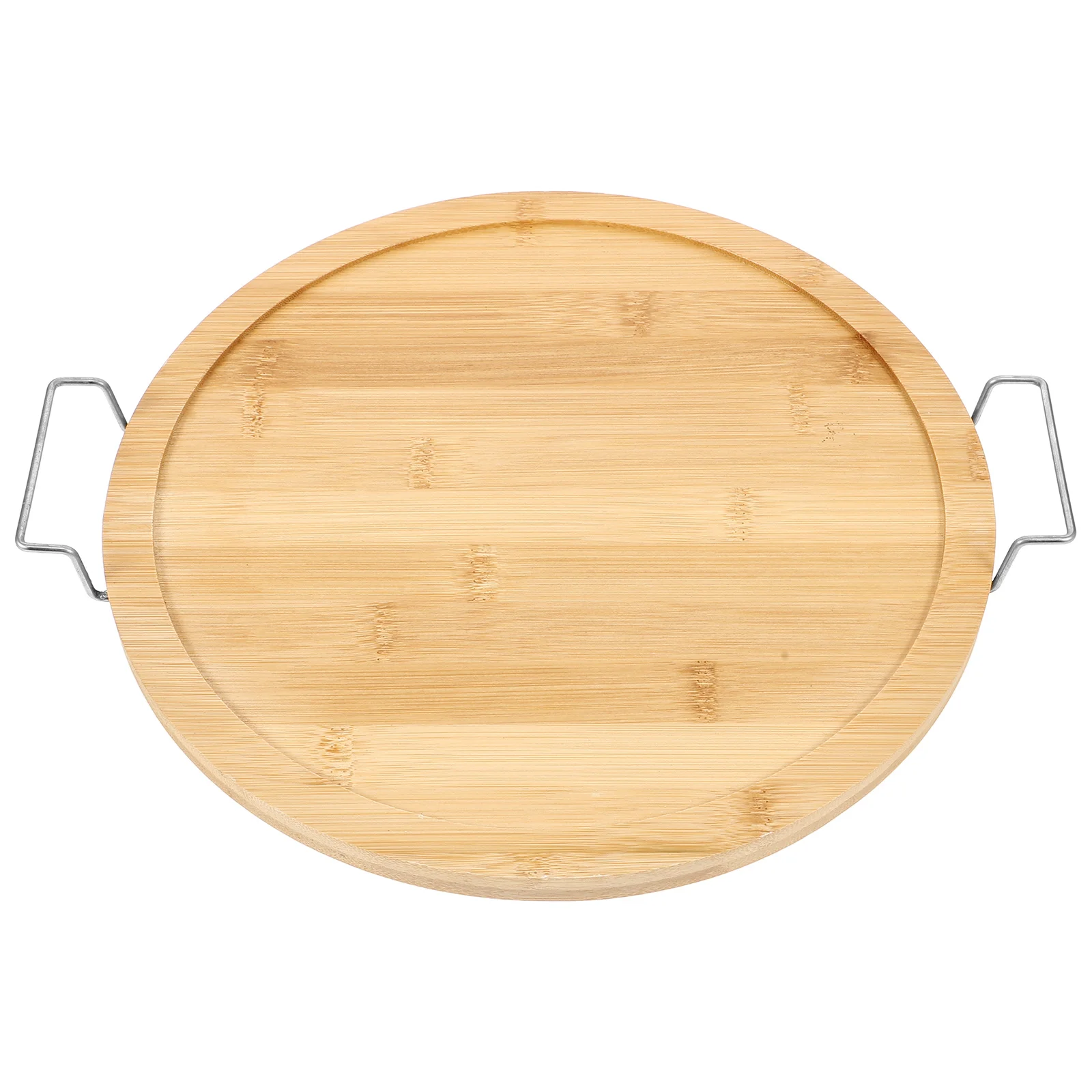 

Round Bamboo Tray Plates Warm Decor Rustic Wood Breakfast Platters Kitchen Counter Fruit Vegetable Serving Platter Trays