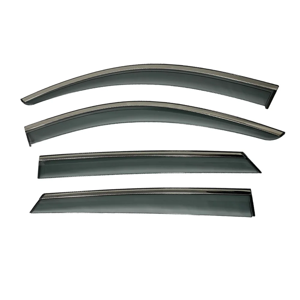 Side Vent Wind Visor Compatible with Lynk & Co 01 2017, 4Pcs Chrome Trim Scratch Resistant Sun Shield Water Repellent Parts