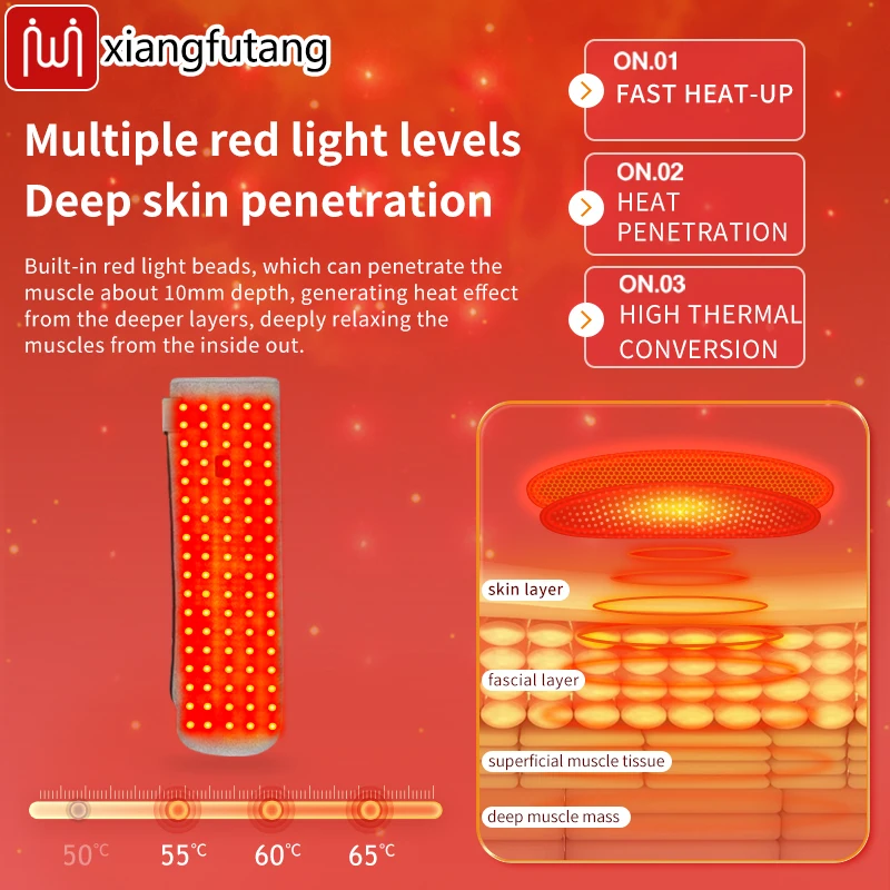 휴대용 적색광 난방 롱 암 프로텍터 손 관절 통증 및 팔 무감각 완화 혈액 순환 촉진 팔 워머