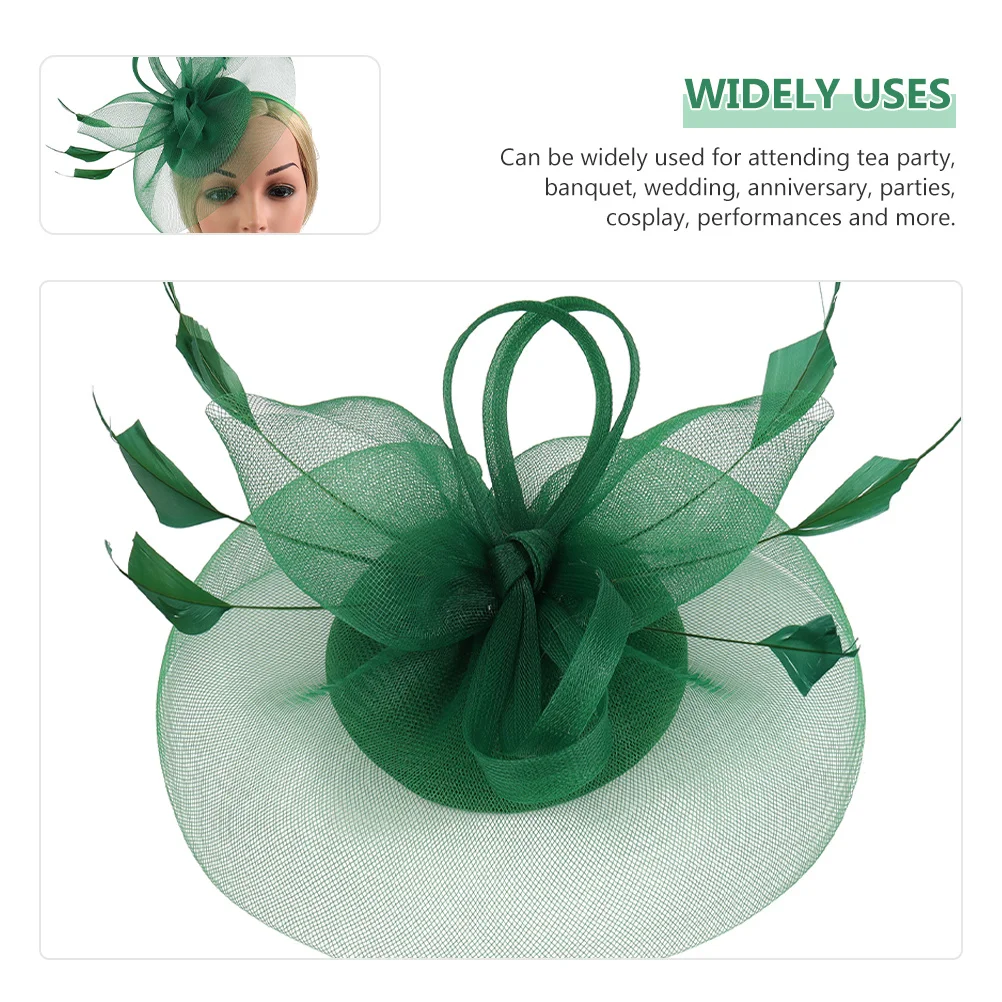 

Fascinator Headband Hat for Women Tea Party Wedding Gauze Headdress with Mesh Design Eye-Catching Banquet Accessory