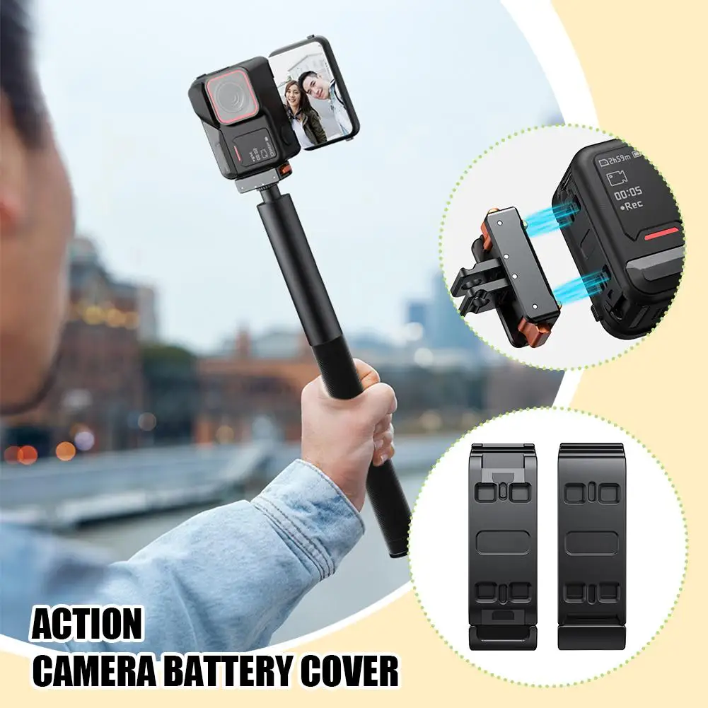 For Insta360 Ace Pro 2 Aluminum Alloy Battery Cover Drop-proof ACE/AC And Port Battery Release Quick Rust-proof Cover Suppo G4T2