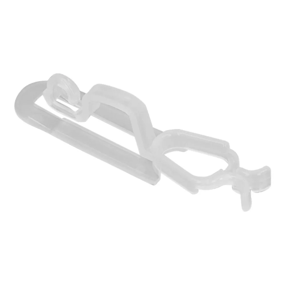 

60Pcs White/Black Christmas Light Clips 1.8 x 2 x 8.5cm Plastic Christmas Lights Gutter Clips Widely Used Anti Slip Design