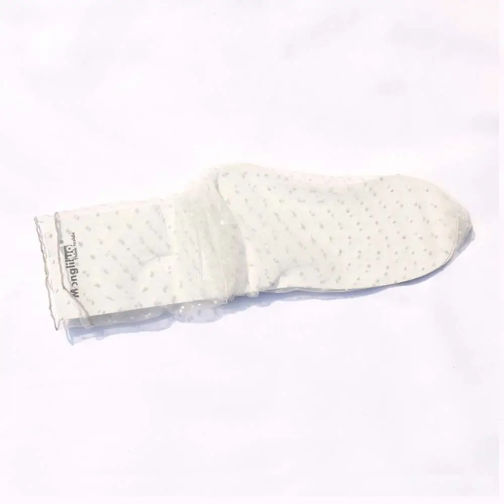 

Women Chiffon Female Dot Nylon Tulle Socks Glass Stockings Dress Socks