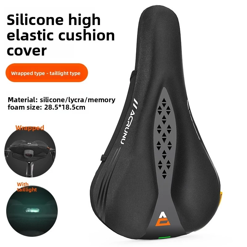 

ACRUNU Bicycle Silicone Saddle Cover Cushion Breathable Hollow Seat Cover Shock Absorption Pressure Relief for Mountain Road Bik