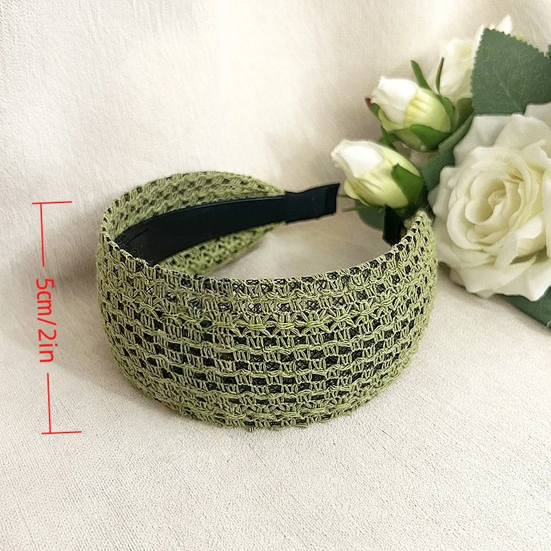 8cm Wide Striped Headband for Women