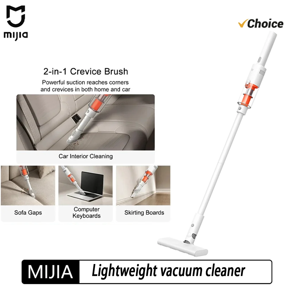 NEW MIJIA Lightweight Vacuum Cleaner 22,000Pa Suction, 2 Cleaning Mode,Washable Accessories,Type-C 40min Run Chinese version