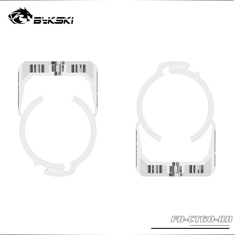 Bykski Water Tank Bracket for 50mm 60mm Diameter Reservoir / Transparent Buckle to Help Tank Fixing B-CT60-RB-V2