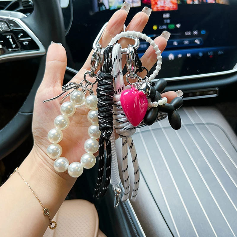 Handmade Baseball Personalized Keychain Creative Simple Diy Rope Pendant Y2k Tassels Trendy Accessory Gifts