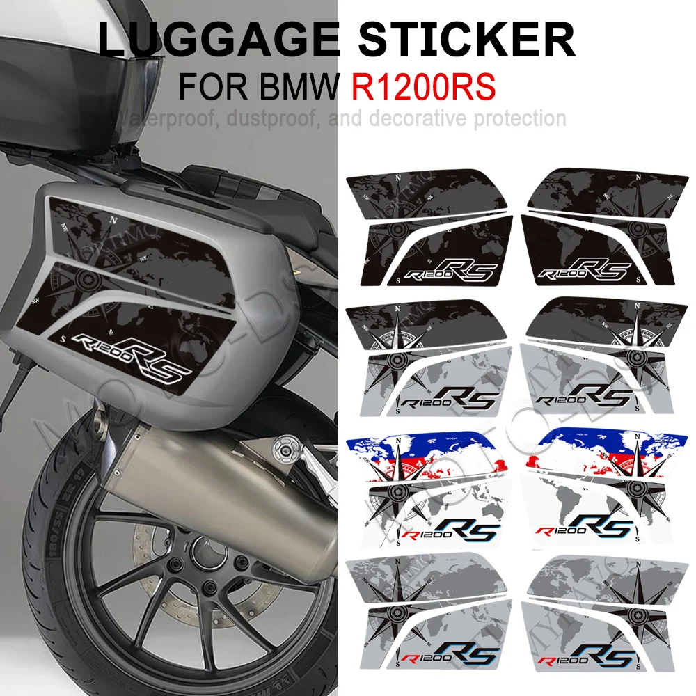 For BMW R1200RS R 1200 RS R1200 Motorcycle Tank Pad Trunk Luggage Stickers Side Top Cases Suitcase Trunk Toolbox Protector Decal