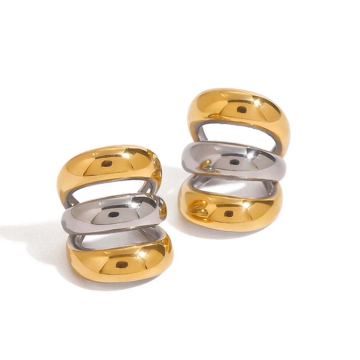 Stainless Steel PVD 18K Gold Plated Tarnish Waterproof  Small Claw Clip For Woman Jewelry Wholesale Trendy