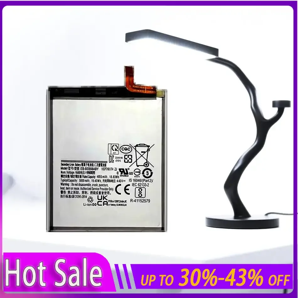 

Mobile Phone Battery 5000Mah For Samsung Galaxy S22 Ultra S22U S22ultra Safe EB-BS908ABY