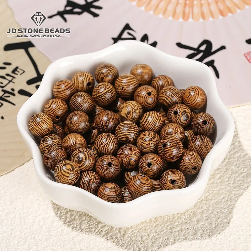 50 Pcs/lot Natural Wenge Wooden Bead Round Loose Spacer 6 8 10mm Pick Size For Jewelry Making Diy Necklace Bracelet Accessroy