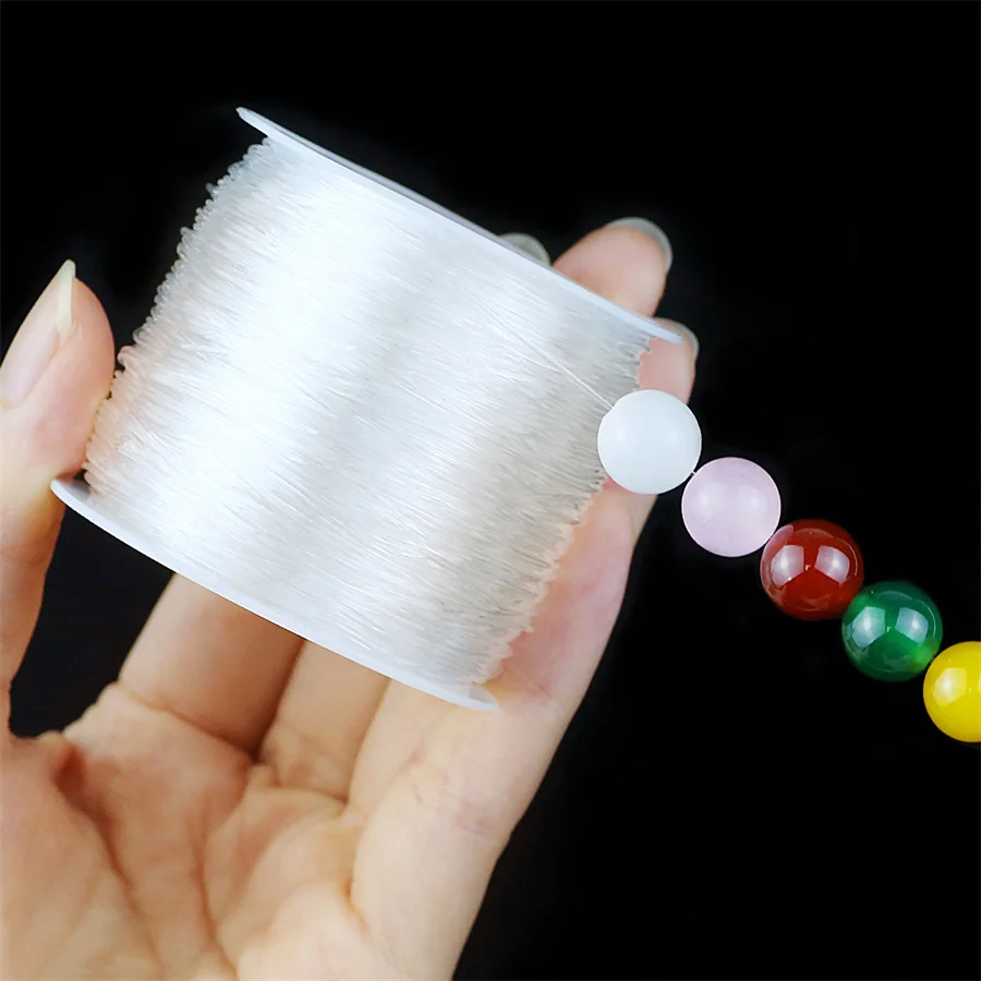 0.5-1.5mm White Transparent Stretchy Wire Crystal Wire Beading Wire Jewelry Making Material For Bracelet Pendant DIY Accessories