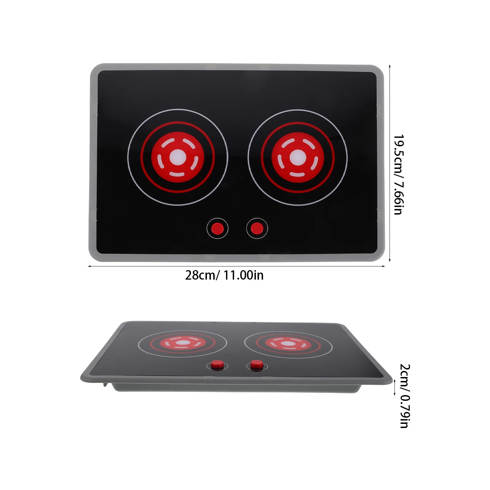 Simulated Induction Cooker Realistic Light Sound Pretend Play Burner For Toddlers Kids Indoor Role Playing Games Kitchen