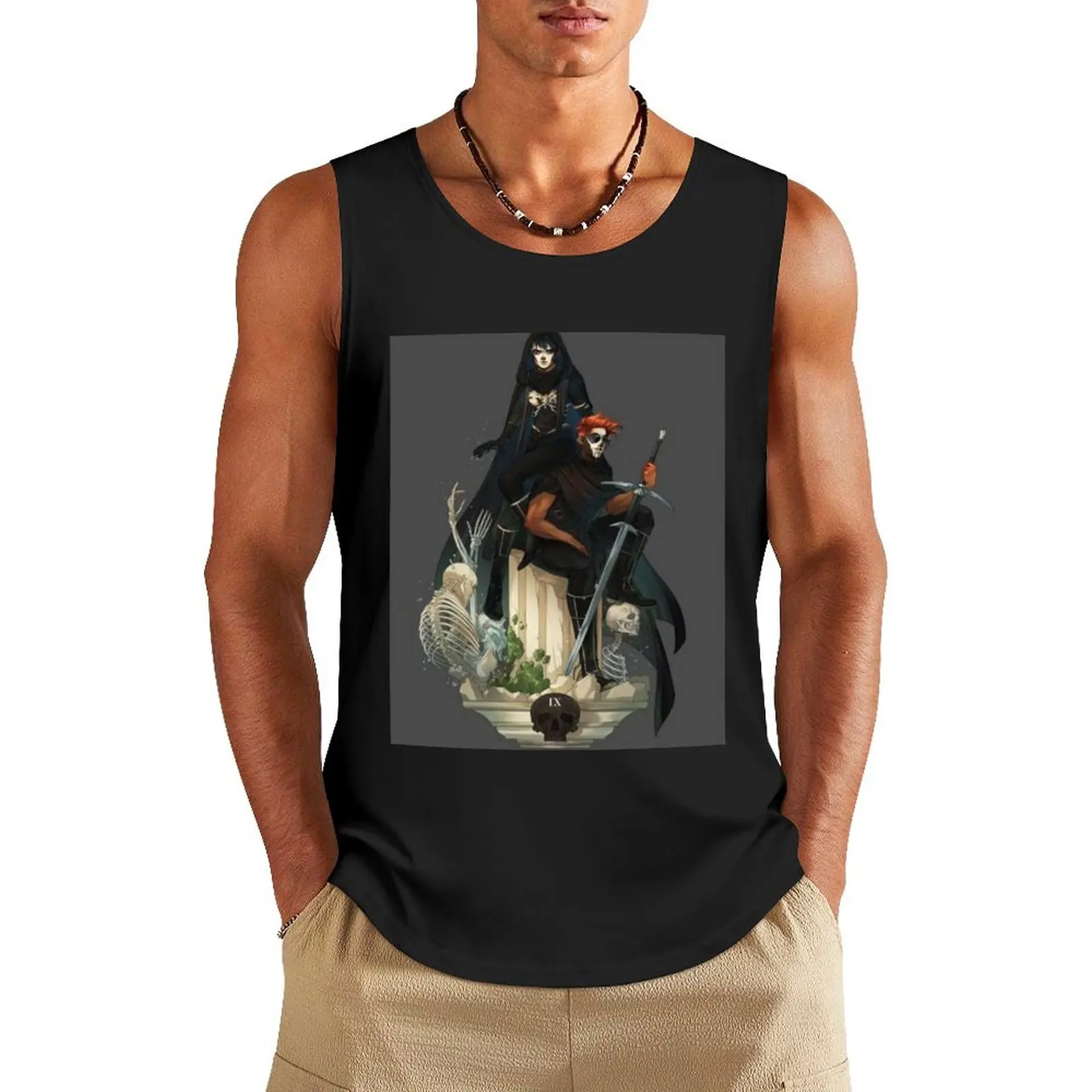 

Gideon the ninth Tank Top Men's gym t-shirt Men's t-shirt bodybuilding men Vests