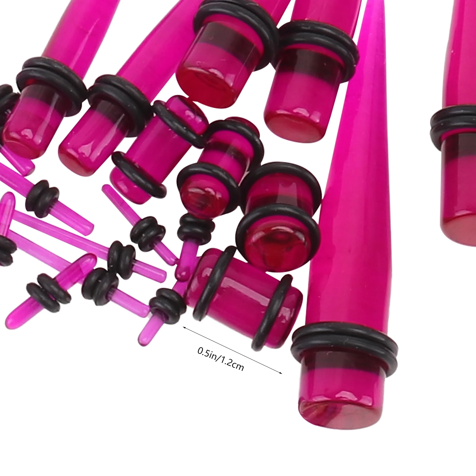 

Expansion Set Purple Acrylic Gauge Jewelry Plug Stretcher Pointed Cone Chic Accessories Creative Decor Stylish Cool Ear