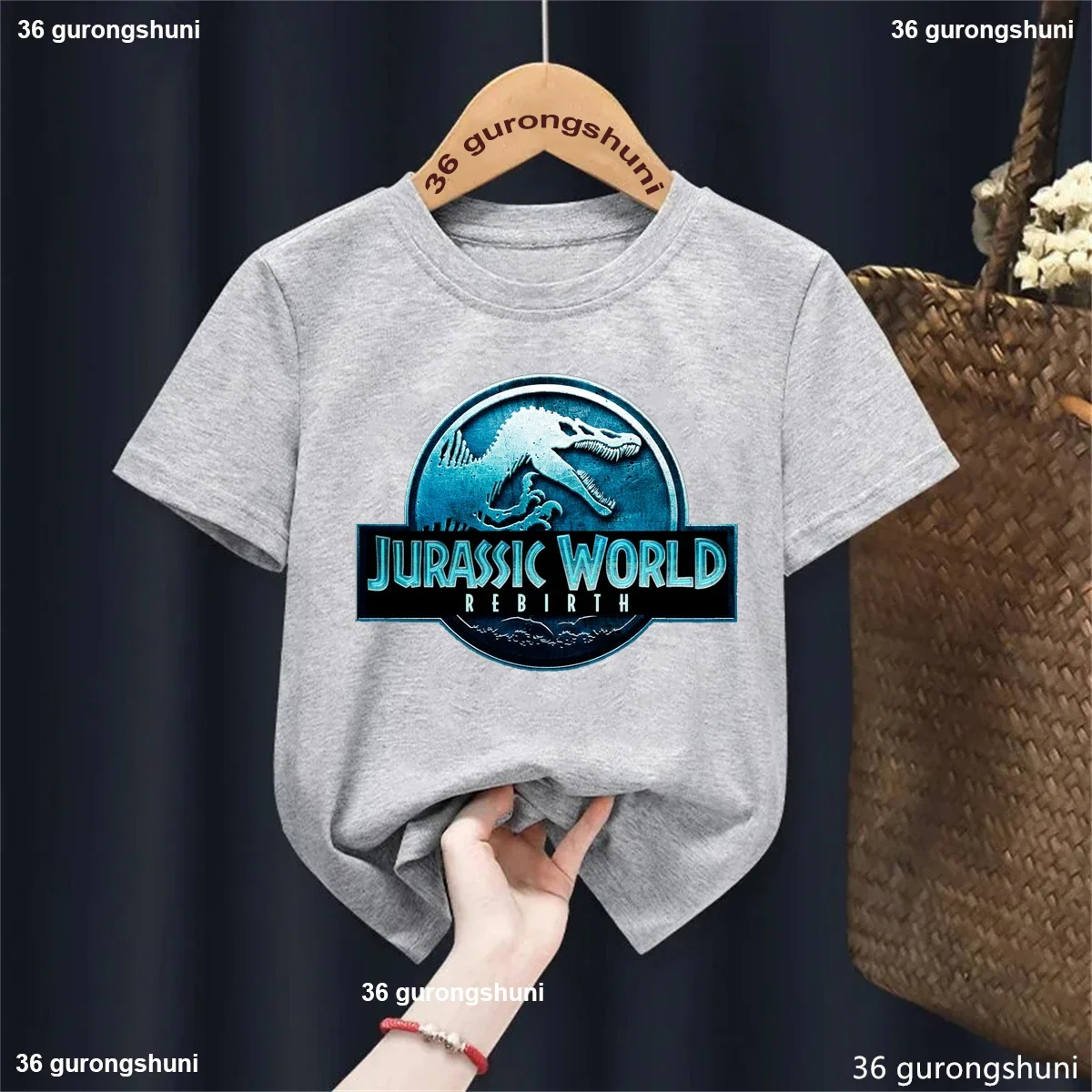 

Hot Sale Jurassic World Rebirth Printed T Shirt Girls/Boys The Best Gift Kids Clothes White/Black/Pink/Yellow/Red/Blue Tshirt