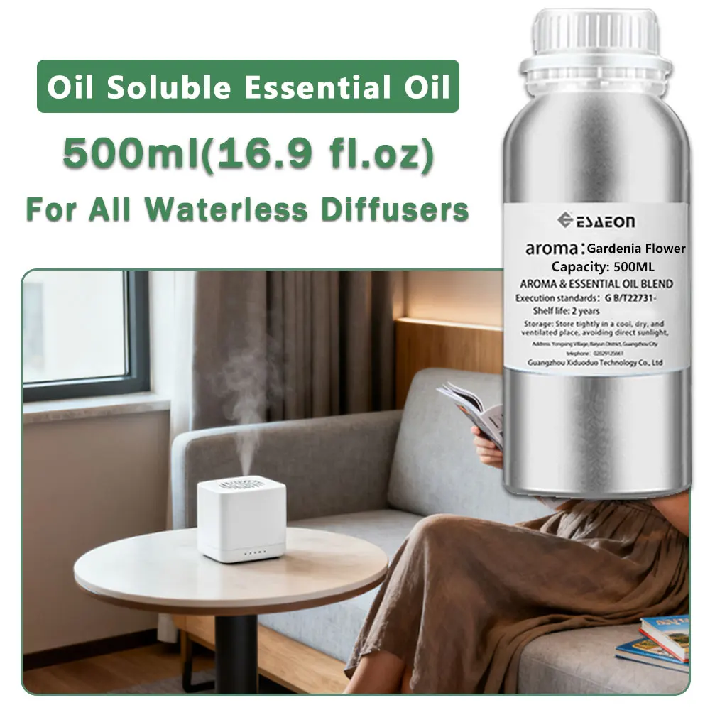 ESAEON Hotel Perfume Machine Essential Oils - For All Waterless Aromatherapy Machines, Gardenia/Pine Wood - 500ML (16.9 fl.oz)