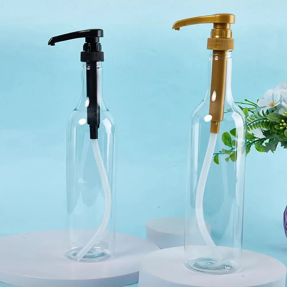 1 Unidade Acessório de Cozinha: Dispensador de Xarope de Café e Leite com Bomba de Sucção, 750ml, Transparente