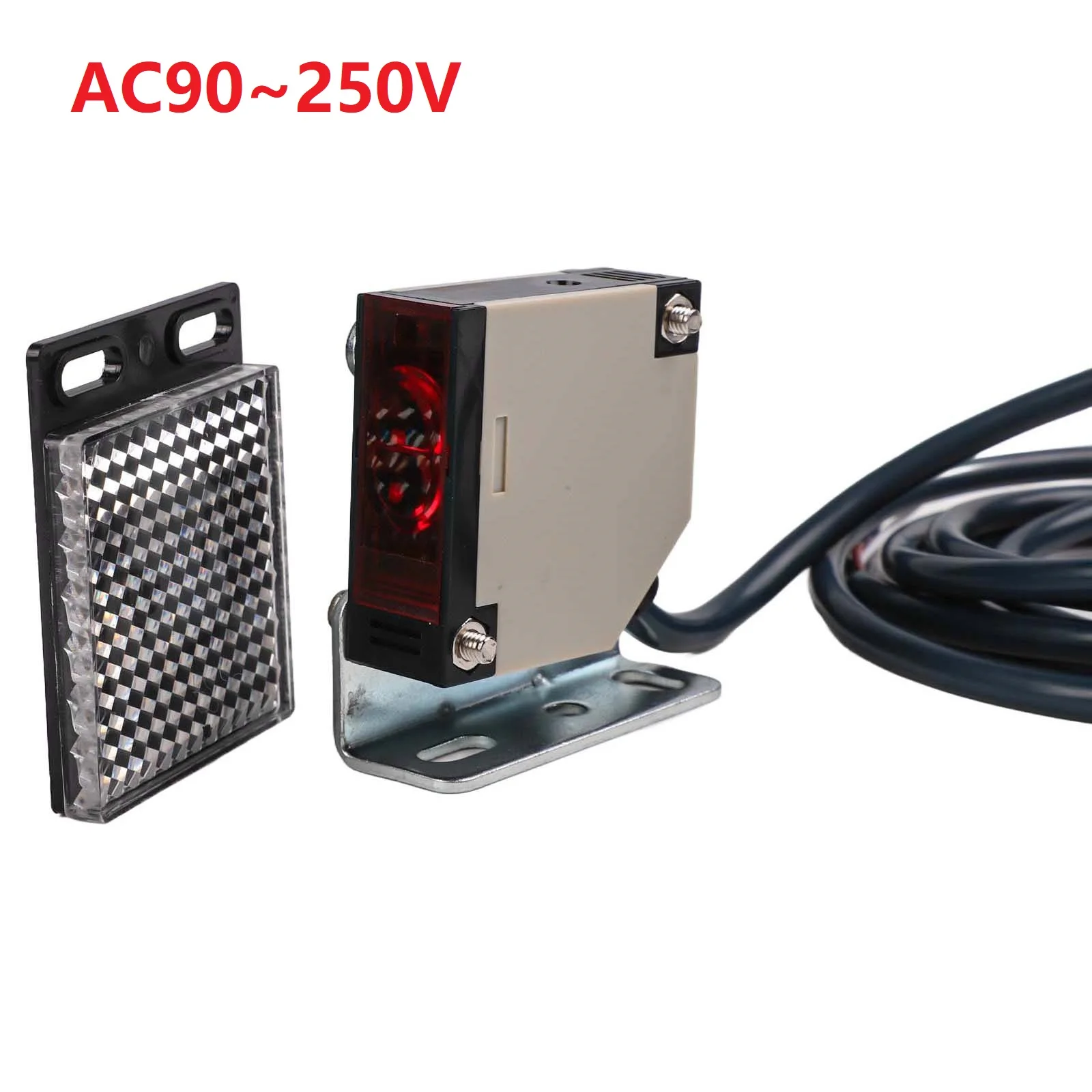 1pc E3JK-R4M1 Reflector Photoelectric Sensor Switch With Mirror Photoelectric Sensor For Garage Doors Access Control Signal