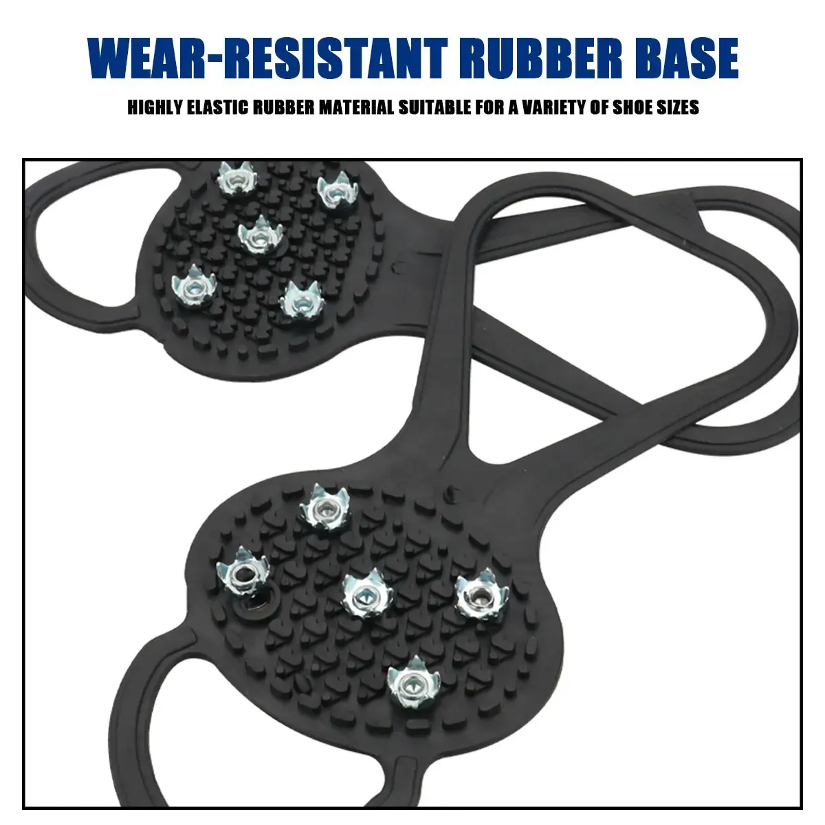 5 Teeth Ice Gripper 5 Color For Shoes Women Men Crampons Ice Gripper Spike Grips Cleats For Snow Studs Non-Slip Climbing Hiking - view 4